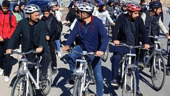 Öğrenciler madde bağımlılığına karşı pedal çevirdi