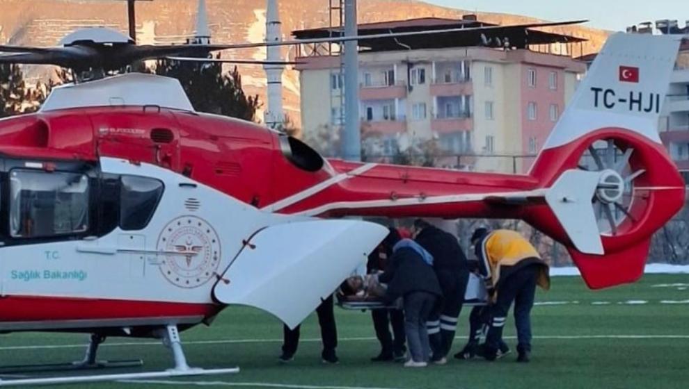 Ambulans Helikopter Silahla Yaralanan Genç İçin Havalandı