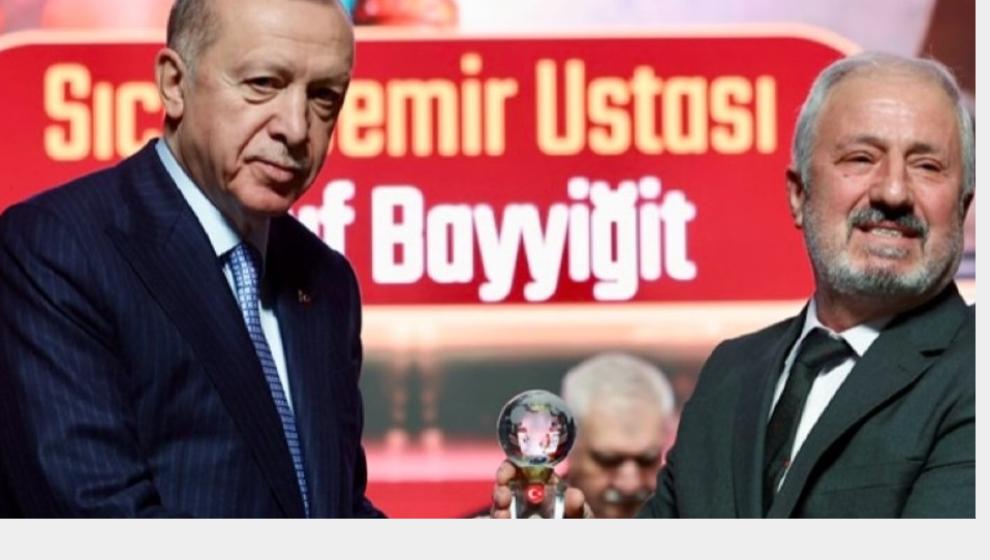 Yusuf Usta, Ödülünü Cumhurbaşkanı Tayyip Erdoğandan Aldı..