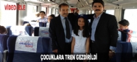 ÇOCUKLARA TREN GEZDİRİLDİ