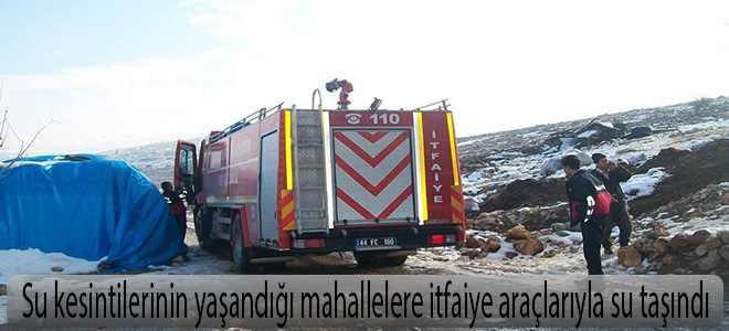 Su kesintilerinin yaşandığı mahallelere itfaiye araçlarıyla su taşındı