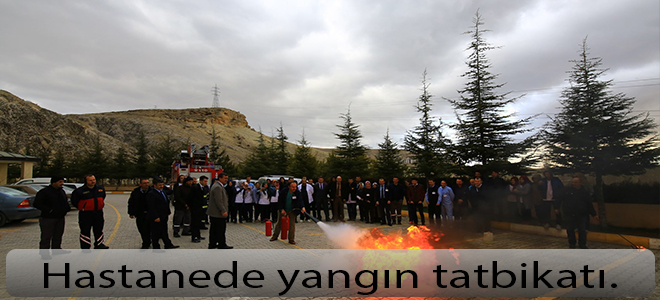Hastanede yangın tatbikatı