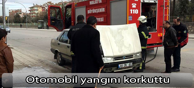Otomobil yangını korkuttu