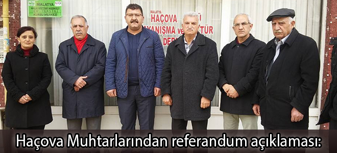 Haçova Muhtarlarından referandum açıklaması: