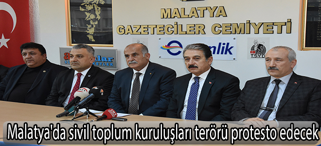 Malatya'da sivil toplum kuruluşları terörü protesto edecek