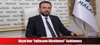 Akçin'den “Enflasyon Düzeltmesi” Açıklaması