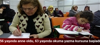 56 yaşında anne oldu, 63 yaşında okuma yazma kursuna başladı