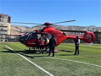 Beyin Kanaması Geçiren Hastanın İmdadına Ambulans Helikopter Yetişti