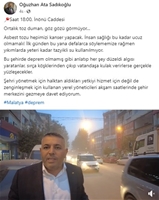 Sadıkoğlu'ndan Asbest Uyarısı