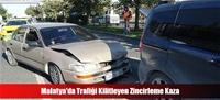 Malatya'da Trafiği Kilitleyen Zincirleme Kaza