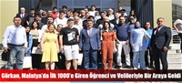 Gürkan, Malatya'da İlk 1000'e Giren Öğrenci ve Velileriyle Bir Araya Geldi