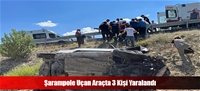 Şarampole Uçan Araçta 3 Kişi Yaralandı