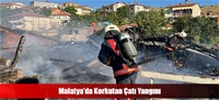 Malatya'da Korkutan Çatı Yangını