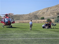 Kalp Krizi Geçiren Hasta, Ambulans Helikopter İle Hastaneye Kaldırıldı