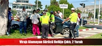 Virajı Alamayan Sürücü Refüje Çıktı, 2 Yaralı