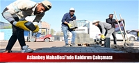 Aslanbey Mahallesi'nde Kaldırım Çalışması