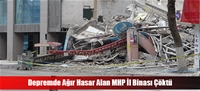 Depremde Ağır Hasar Alan MHP İl Binası Çöktü