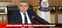 Başkan Sadıkoğlu: “Çek Takas Sistemi Süresi Uzatılmalı”