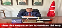 Gökhan Gök 18 Mart Çanakkale Zafer Ve Şehitleri Anma Günü Mesajı