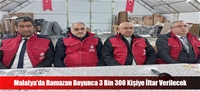 Malatya'da Ramazan Boyunca 3 Bin 300 Kişiye İftar Verilecek