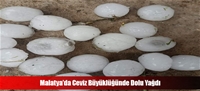 Malatya'da Ceviz Büyüklüğünde Dolu Yağdı