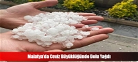 Malatya'da Ceviz Büyüklüğünde Dolu Yağdı