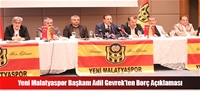 Yeni Malatyaspor Başkanı Adil Gevrek'ten Borç Açıklaması