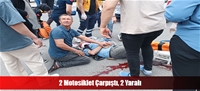 2 Motosiklet Çarpıştı, 2 Yaralı