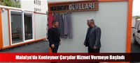 Malatya'da Konteyner Çarşılar Hizmet Vermeye Başladı