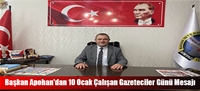 Başkan Apohan'dan 10 Ocak Çalışan Gazeteciler Günü Mesajı