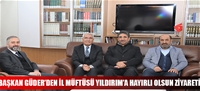 BAŞKAN GÜDER'DEN İL MÜFTÜSÜ YILDIRIM'A HAYIRLI OLSUN ZİYARETİ