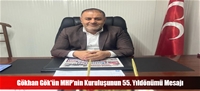 Gökhan Gök'ün MHP'nin Kuruluşunun 55. Yıldönümü Mesajı