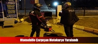 Otomobille Çarpışan Motokurye Yaralandı