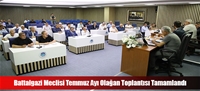 Battalgazi Meclisi Temmuz Ayı Olağan Toplantısı Tamamlandı