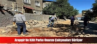 Arapgir'de Kilit Parke Onarım Çalışmaları Sürüyor