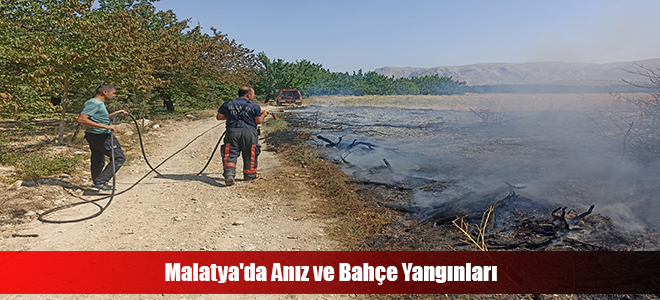 Malatya'da Anız ve Bahçe Yangınları