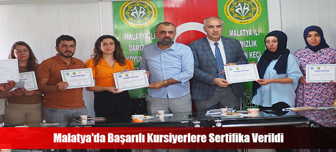 Malatya'da Başarılı Kursiyerlere Sertifika Verildi