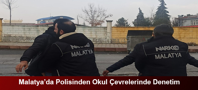 Malatya’da Polisinden Okul Çevrelerinde Denetim