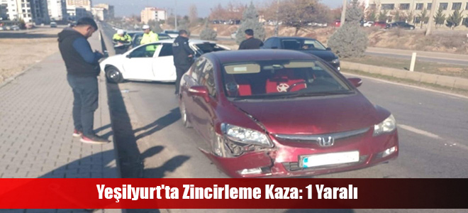 Yeşilyurt'ta Zincirleme Kaza: 1 Yaralı