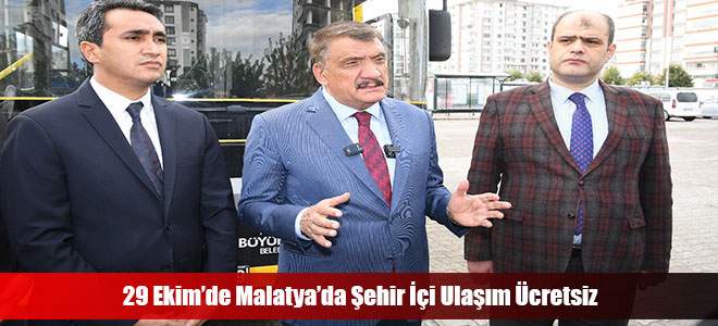 29 Ekim’de Malatya’da Şehir İçi Ulaşım Ücretsiz