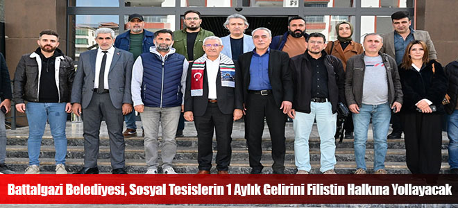 Battalgazi Belediyesi, Sosyal Tesislerin 1 Aylık Gelirini Filistin Halkına Yollayacak