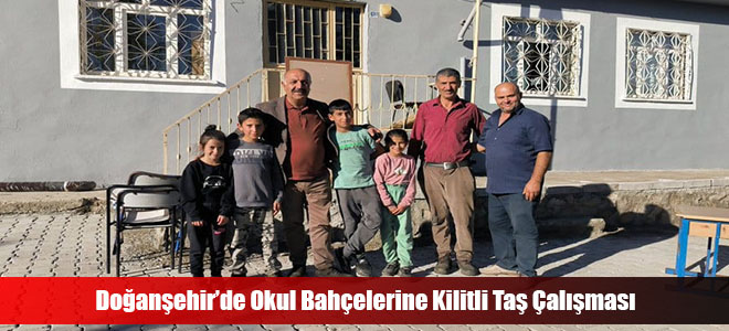 Doğanşehir’de Okul Bahçelerine Kilitli Taş Çalışması