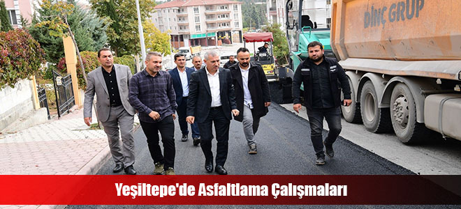 Yeşiltepe'de Asfaltlama Çalışmaları