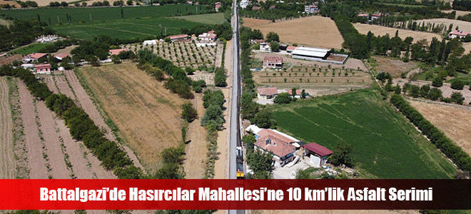 Battalgazi’de Hasırcılar Mahallesi’ne 10 km’lik Asfalt Serimi