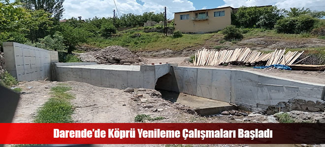 Darende’de Köprü Yenileme Çalışmaları Başladı