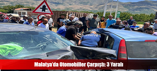 Malatya’da Otomobiller Çarpıştı: 3 Yaralı