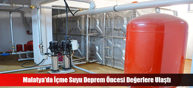 Malatya'da İçme Suyu Deprem Öncesi Değerlere Ulaştı