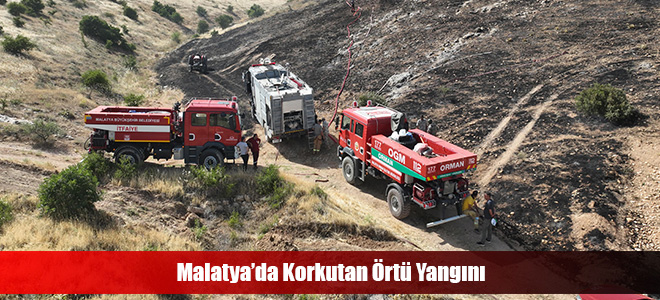 Malatya’da Korkutan Örtü Yangını