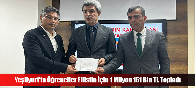 Yeşilyurt'ta Öğrenciler Filistin İçin 1 Milyon 151 Bin TL Topladı