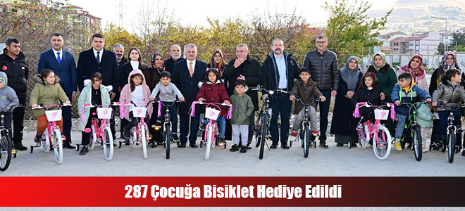 287 Çocuğa Bisiklet Hediye Edildi